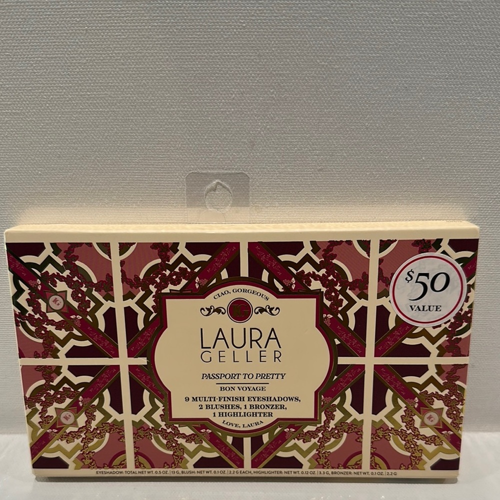 Laura Geller Passport To Pretty 9 Multi-Finish Eyeshadow, 2 Blushes, 1 Bronzer.